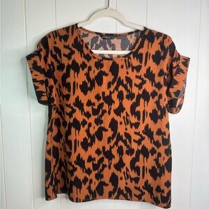SHEIN Woman's Animal Print Cap Sleeve Size Medium Brand New